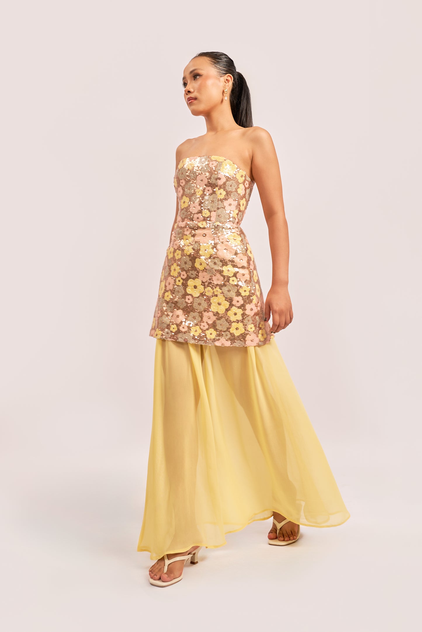 Sunspell dress with detachable skirt & dupatta