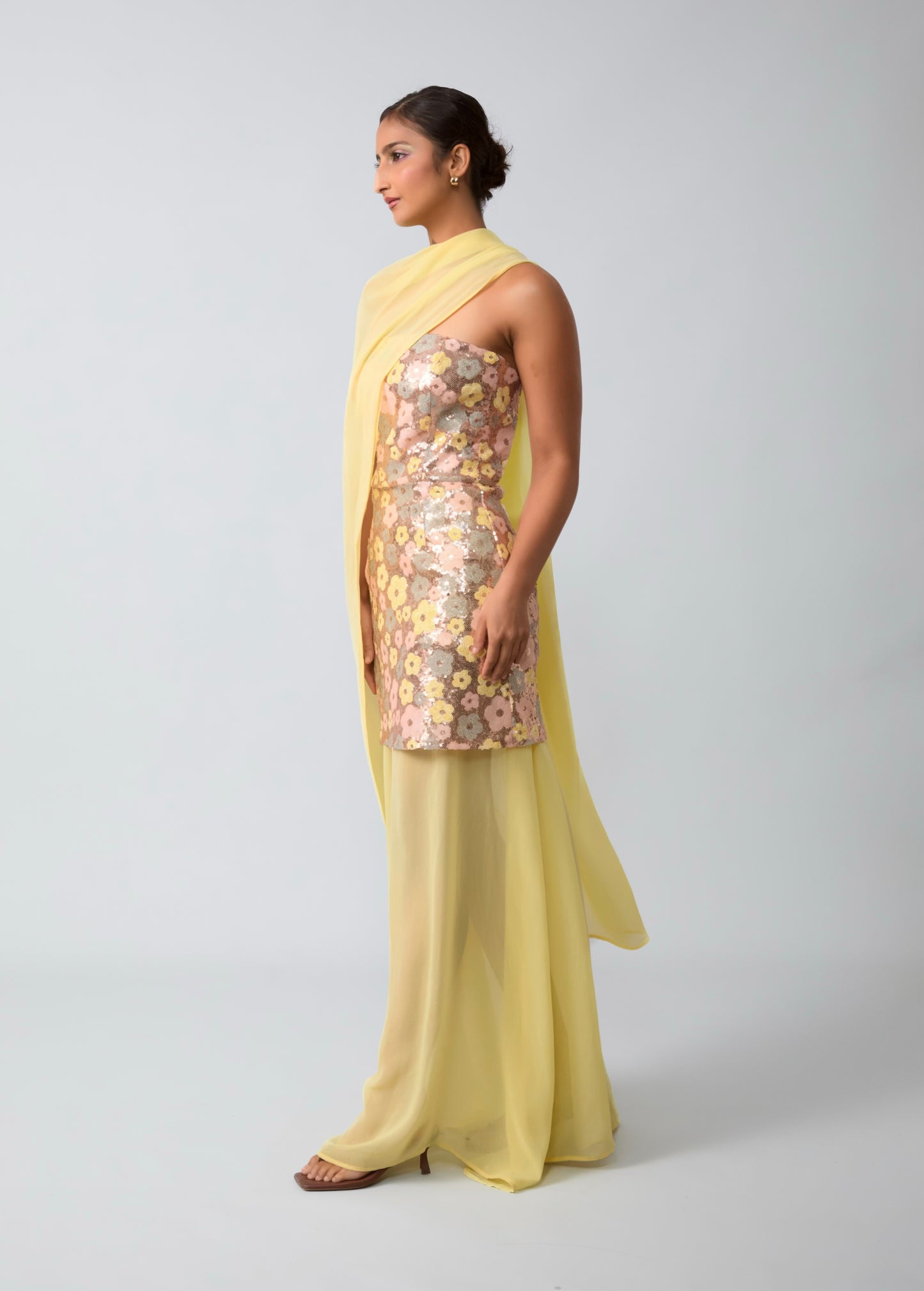 Sunspell dress with detachable skirt & dupatta