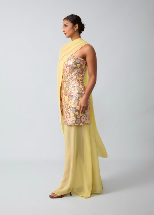 Sunspell dress with detachable skirt & dupatta
